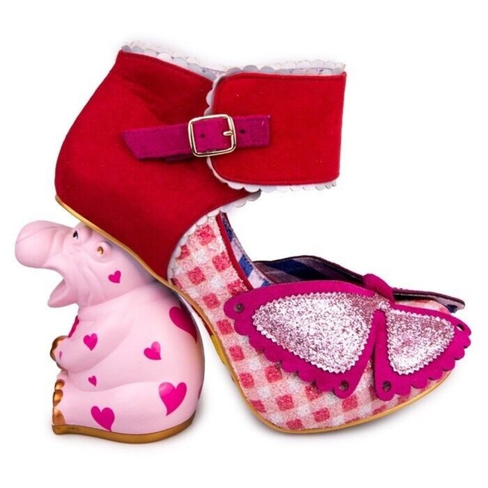 NIB Irregular Choice So Hippo (Red) Character Heels Shoes EUR 41 US 10